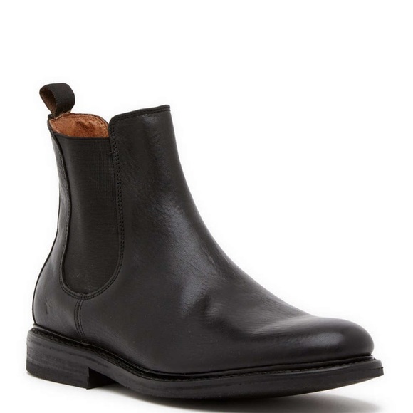 Frye Mens Seth Black Leather Ankle Boots - Picture 4 of 6